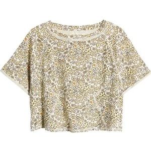 NWT We the Free Sammie Crop Cotton Raglan Floral Tee Size Extra Small